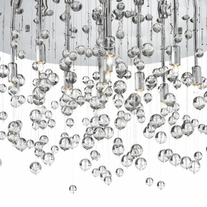 Ideal Lux - LED Ceiling light NEVE 8xG9/3W/230V d. 40,5 cm shiny chrome