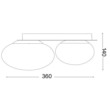 Ideal Lux - LED Ceiling light NINFEA 2xGX53/9W/230V gold