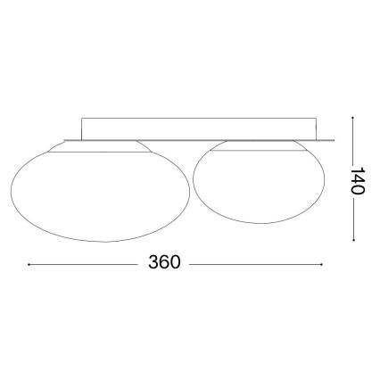 Ideal Lux - LED Ceiling light NINFEA 2xGX53/9W/230V white