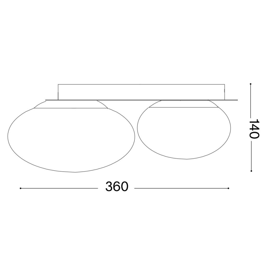 Ideal Lux - LED Ceiling light NINFEA 2xGX53/9W/230V white