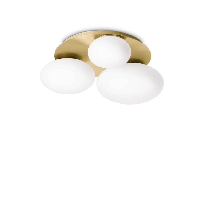 Ideal Lux - LED Ceiling light NINFEA 3xGX53/9W/230V gold