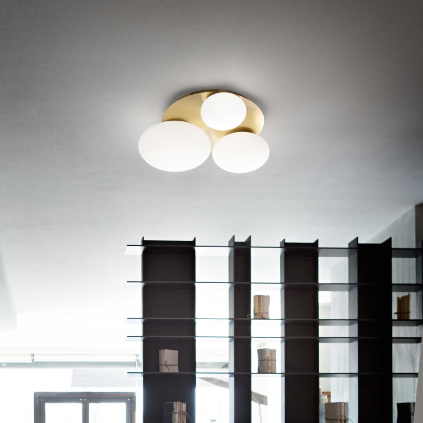 Ideal Lux - LED Ceiling light NINFEA 3xGX53/9W/230V gold