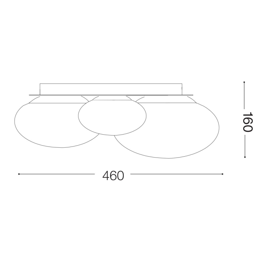Ideal Lux - LED Ceiling light NINFEA 3xGX53/9W/230V gold