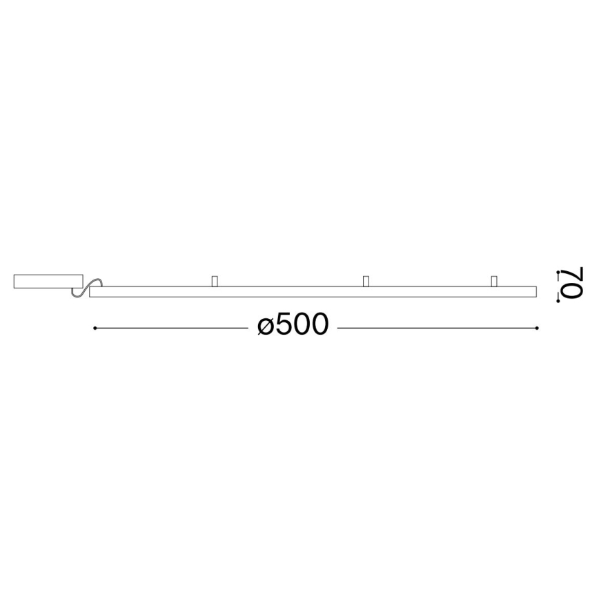 Ideal Lux - LED Ceiling light ORACLE SLIM LED/29W/230V 2700K d. 50 cm white