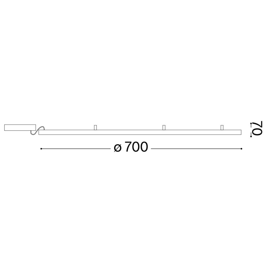 Ideal Lux - LED Ceiling light ORACLE SLIM LED/37W/230V 2700K d. 70 cm white