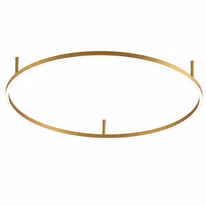 Ideal Lux - ORACLE SLIM LED Ceiling Light, 37W, 230V, 3000K, CRI 90, Ø 70 cm, Gold