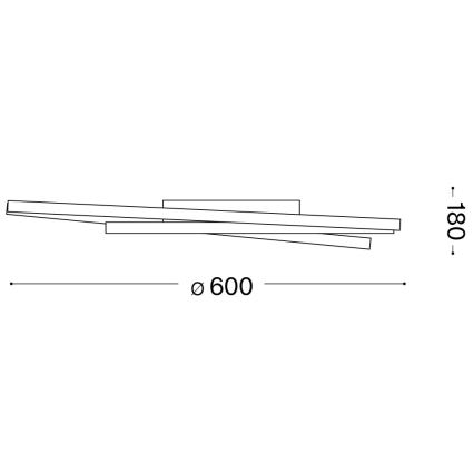 Ideal Lux - LED Ceiling light OZ LED/47W/230V d. 60 cm CRI 90 white