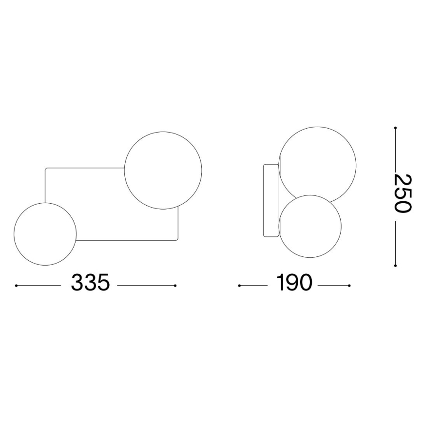 Ideal Lux - LED Ceiling light PENTA 2xG9/3W/230V gold