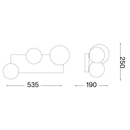 Ideal Lux - LED Ceiling light PENTA 3xG9/3W/230V gold