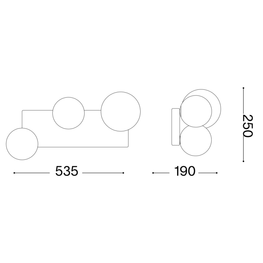 Ideal Lux - LED Ceiling light PENTA 3xG9/3W/230V gold