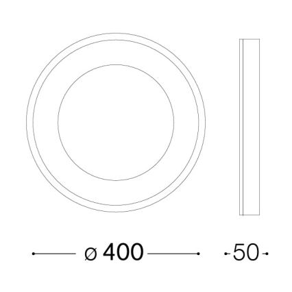 Ideal Lux - LED Ceiling Light PLANET LED/20W/230V CRI 90 Ø 40 cm White