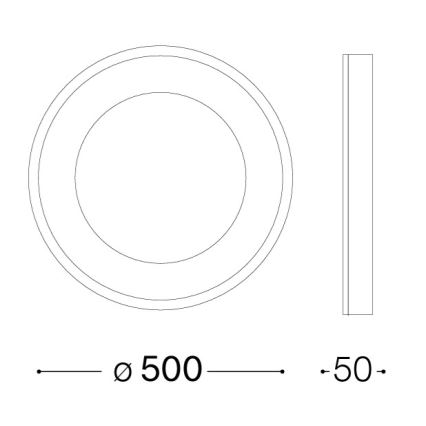 Ideal Lux - LED Ceiling Light PLANET LED/25W/230V CRI 90 dia. 50 cm white