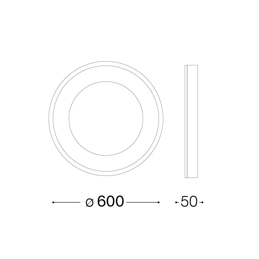 Ideal Lux - LED Ceiling Light PLANET LED/29W/230V CRI 90 Ø 60 cm Black