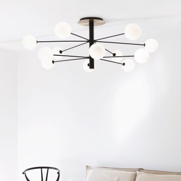 Ideal Lux - LED Chandelier on a pole COSMOPOLITAN 12xG9/3W/230V d. 145 cm black