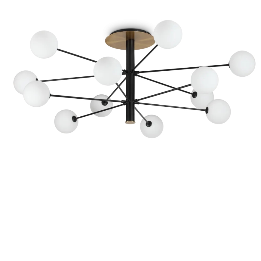 Ideal Lux - LED Chandelier on a pole COSMOPOLITAN 12xG9/3W/230V d. 145 cm black