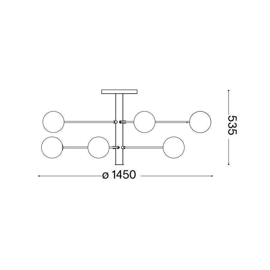 Ideal Lux - LED Chandelier on a pole COSMOPOLITAN 12xG9/3W/230V d. 145 cm black