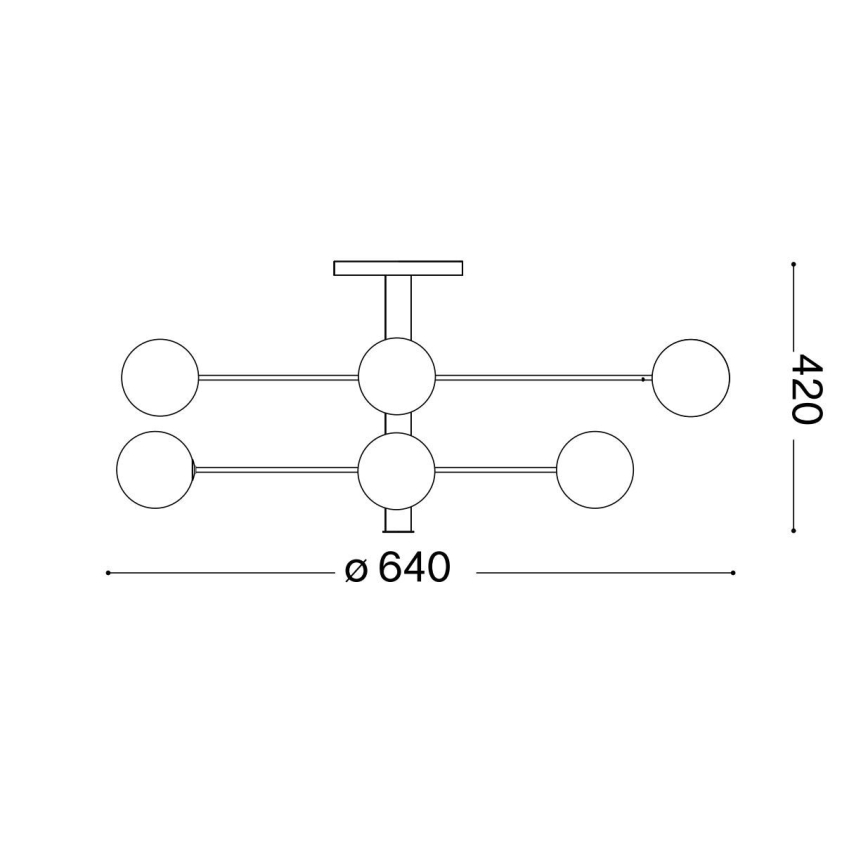 Ideal Lux - LED Chandelier on a pole COSMOPOLITAN 8xG9/3W/230V d. 64 cm black