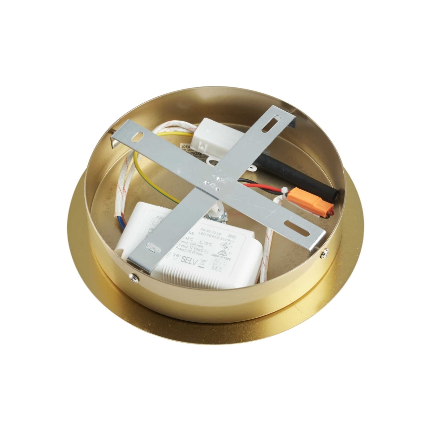 Ideal Lux - LED Chandelier on a pole EQUINOXE 12xG4/2W/230V d. 124 cm brass/clear
