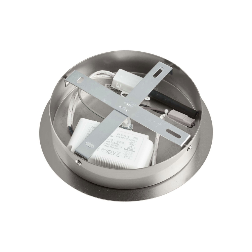 Ideal Lux - LED Chandelier on a pole EQUINOXE 12xG4/2W/230V d. 124 cm shiny chrome/clear
