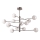Ideal Lux - LED Chandelier on a pole EQUINOXE 12xG4/2W/230V d. 128,1 cm shiny chrome/smoky