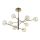 Ideal Lux - LED Chandelier on a pole EQUINOXE 8xG4/2W/230V d. 128 cm brass/smoky