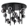 Ideal Lux - LED Chandelier on a pole PERLAGE 18xG9/3W/230V d. 70 cm black/smoky