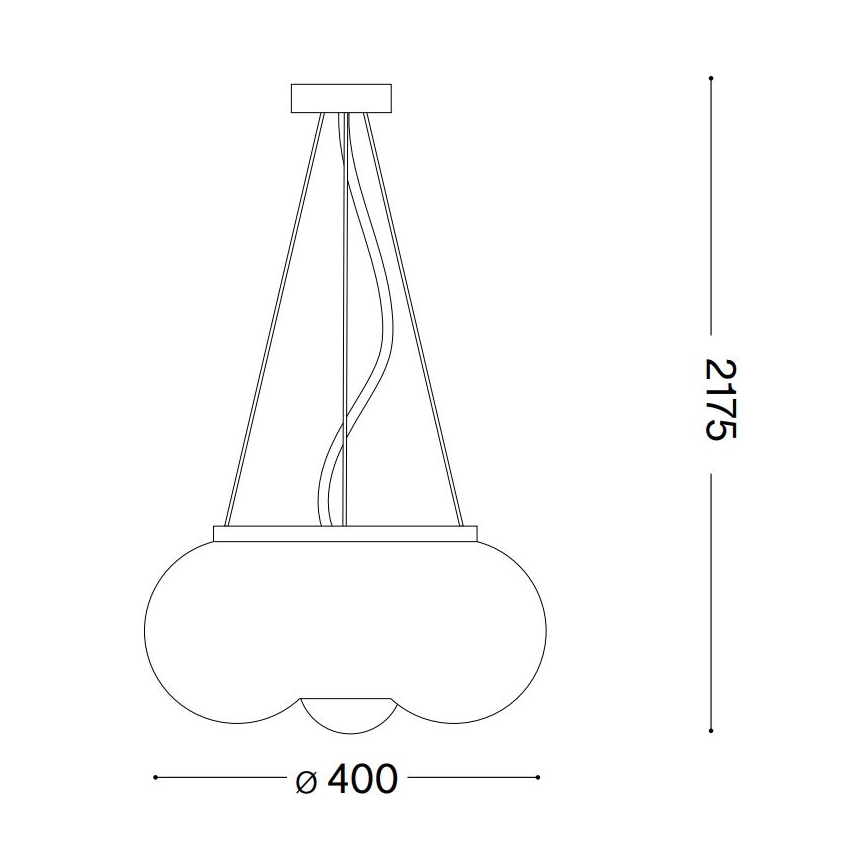 Ideal Lux - LED Chandelier on a string ARIZONA 3xGX53/9W/230V d. 40 cm white