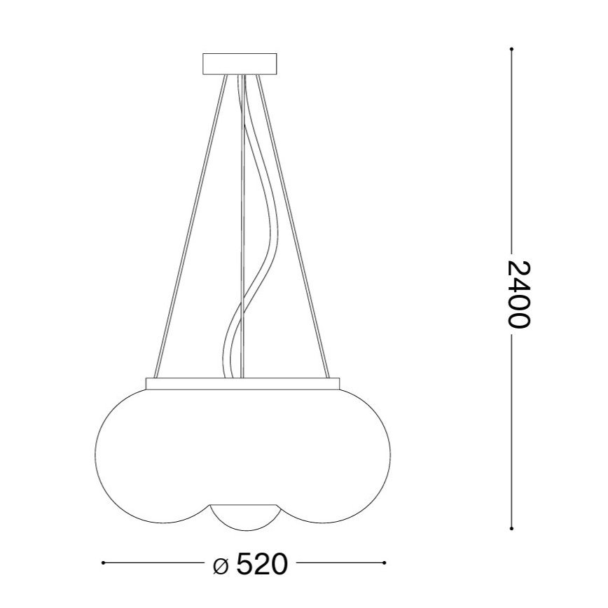 Ideal Lux - LED Chandelier on a string ARIZONA 5xGX53/9W/230V d. 52 cm white