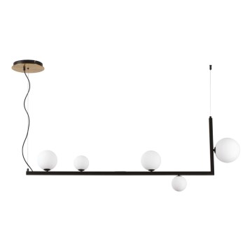 Ideal Lux - LED Chandelier on a string BIRDS 5xG9/3W/230V black/gold