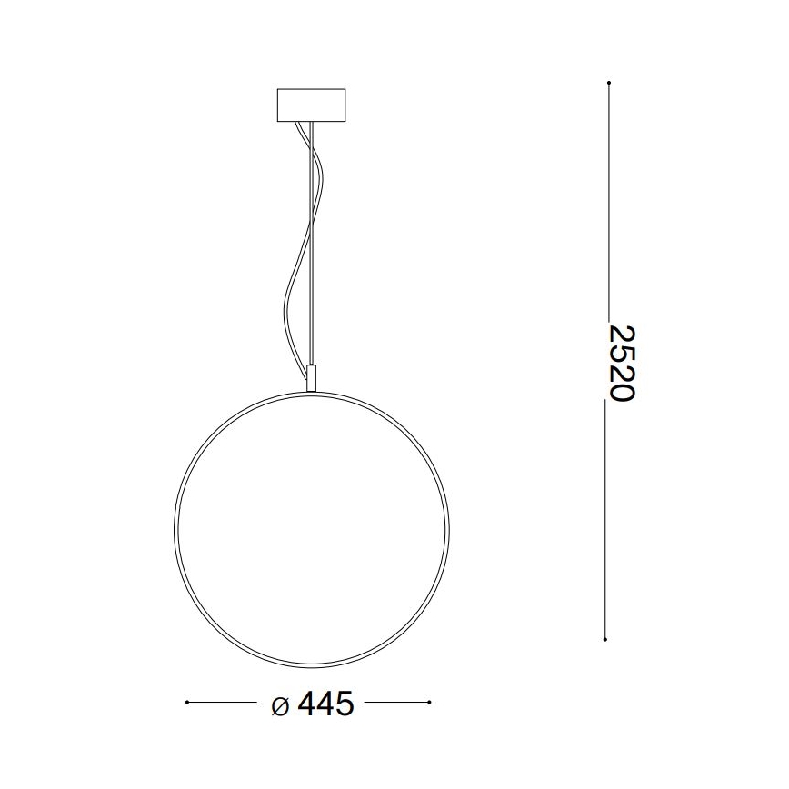 Ideal Lux - LED Chandelier on a string CIRCUS LED/29W/230V d. 44 cm CRI 90 black