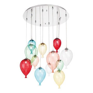 Ideal Lux - LED Chandelier on a string CLOWN 12xG9/3W/230V d. 60 cm colorful
