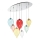 Ideal Lux - LED Chandelier on a string CLOWN 7xG9/3W/230V 80 cm colorful