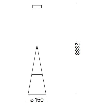 Ideal Lux - LED Chandelier on a string CONO 1xGU10/7W/230V d. 15 cm CRI 90 matte chrome