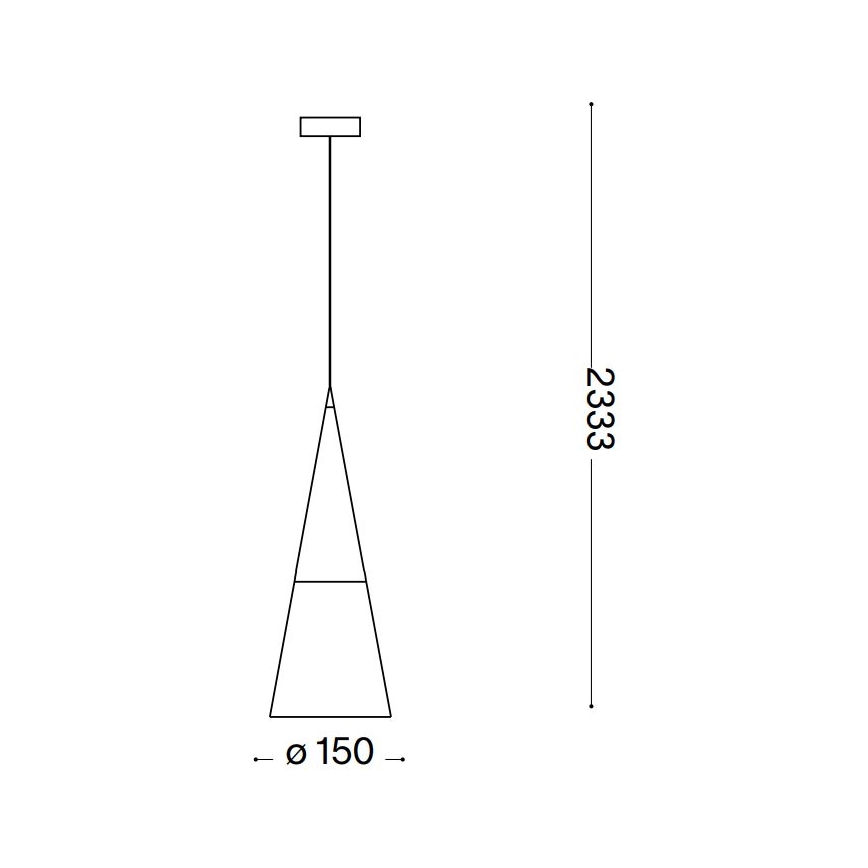 Ideal Lux - LED Chandelier on a string CONO 1xGU10/7W/230V d. 15 cm CRI 90 matte chrome
