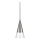 Ideal Lux - LED Chandelier on a string CONO 1xGU10/7W/230V d. 15 cm CRI 90 matte chrome