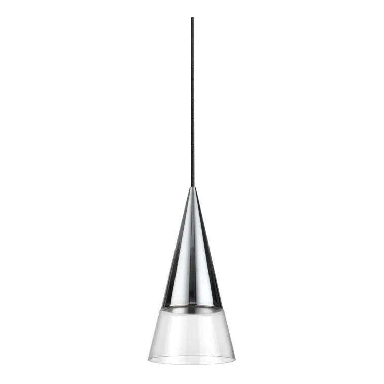 Ideal Lux - LED Chandelier on a string CONO 1xGU10/7W/230V d. 15 cm CRI 90 shiny chrome