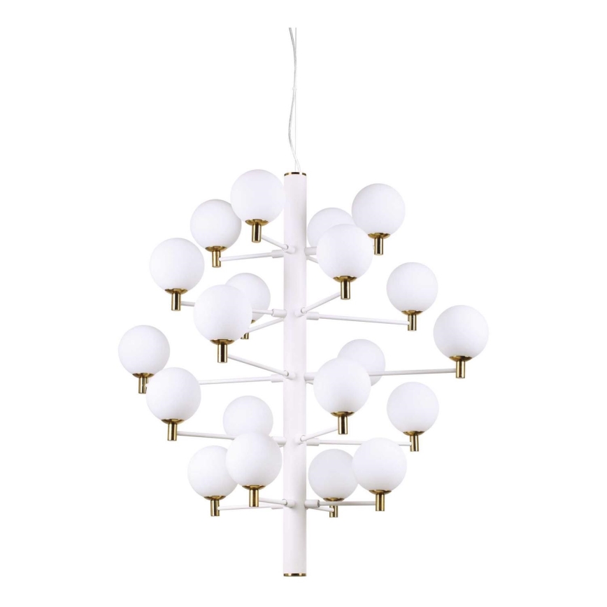 Ideal Lux - LED Chandelier on a string COPERNICO 20xG9/3W/230V d. 86 cm white
