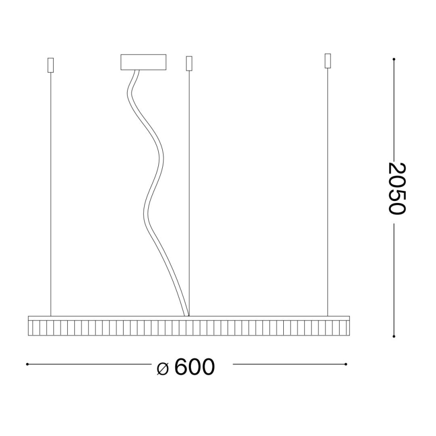 Ideal Lux - LED Chandelier on a string CROWN LED/30W/230V 3000K d. 60 cm CRI 90 brass