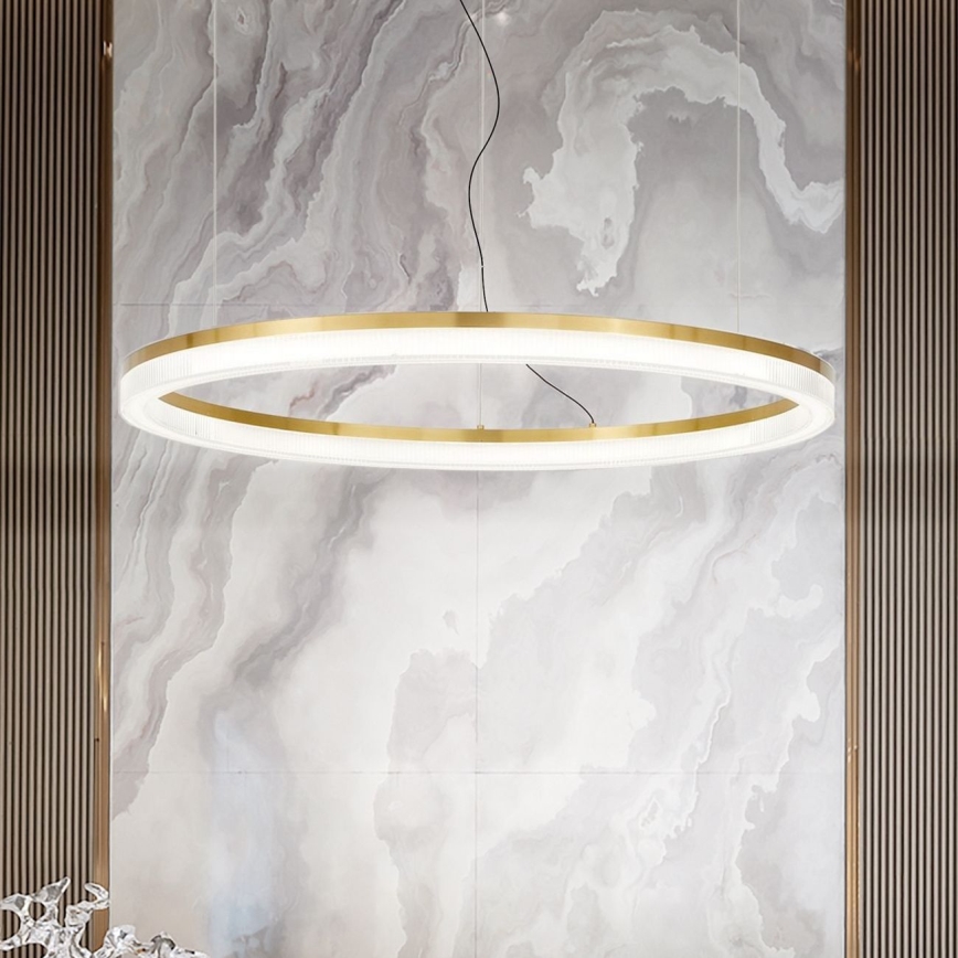 Ideal Lux - LED Chandelier on a string CROWN LED/42W/230V 3000K d. 80 cm CRI 90 brass