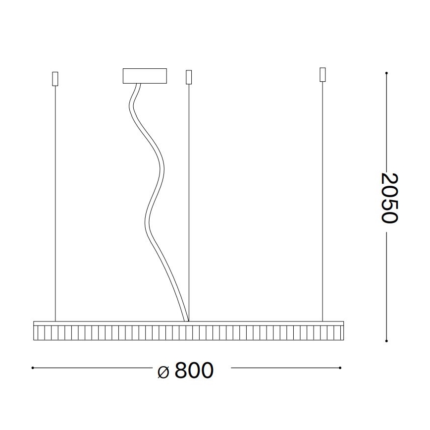 Ideal Lux - LED Chandelier on a string CROWN LED/42W/230V 3000K d. 80 cm CRI 90 brass