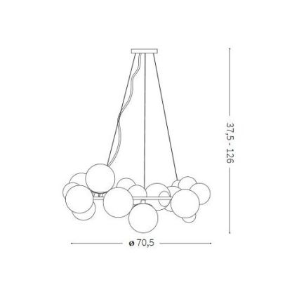 Ideal Lux - LED Chandelier on a string DNA 25xG9/3,2W/230V