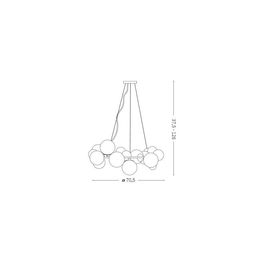 Ideal Lux - LED Chandelier on a string DNA 25xG9/3,2W/230V
