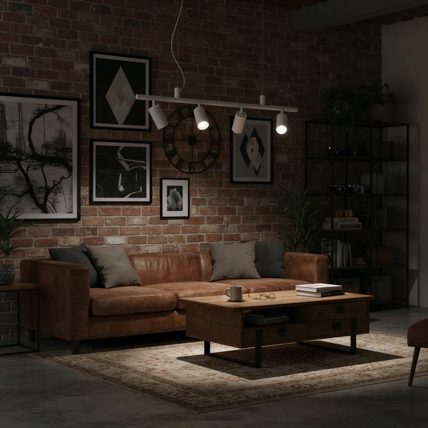 Ideal Lux - LED Chandelier on a string DYNAMITE 4xGU10/7W/230V CRI 90 white