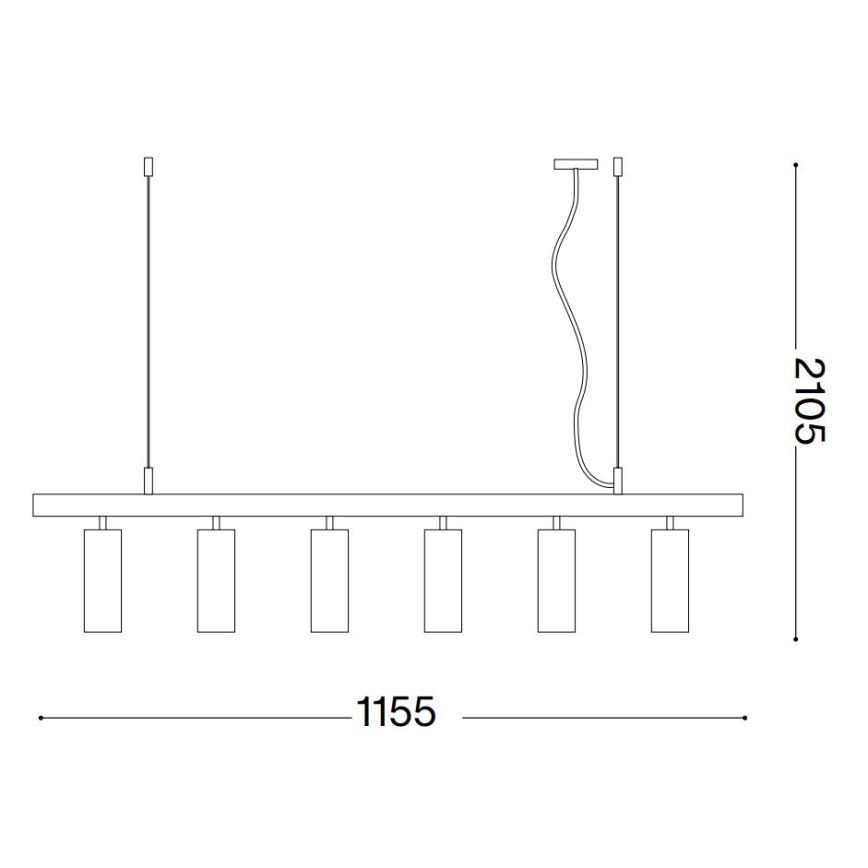 Ideal Lux - LED Chandelier on a string DYNAMITE 6xGU10/7W/230V CRI 90 white