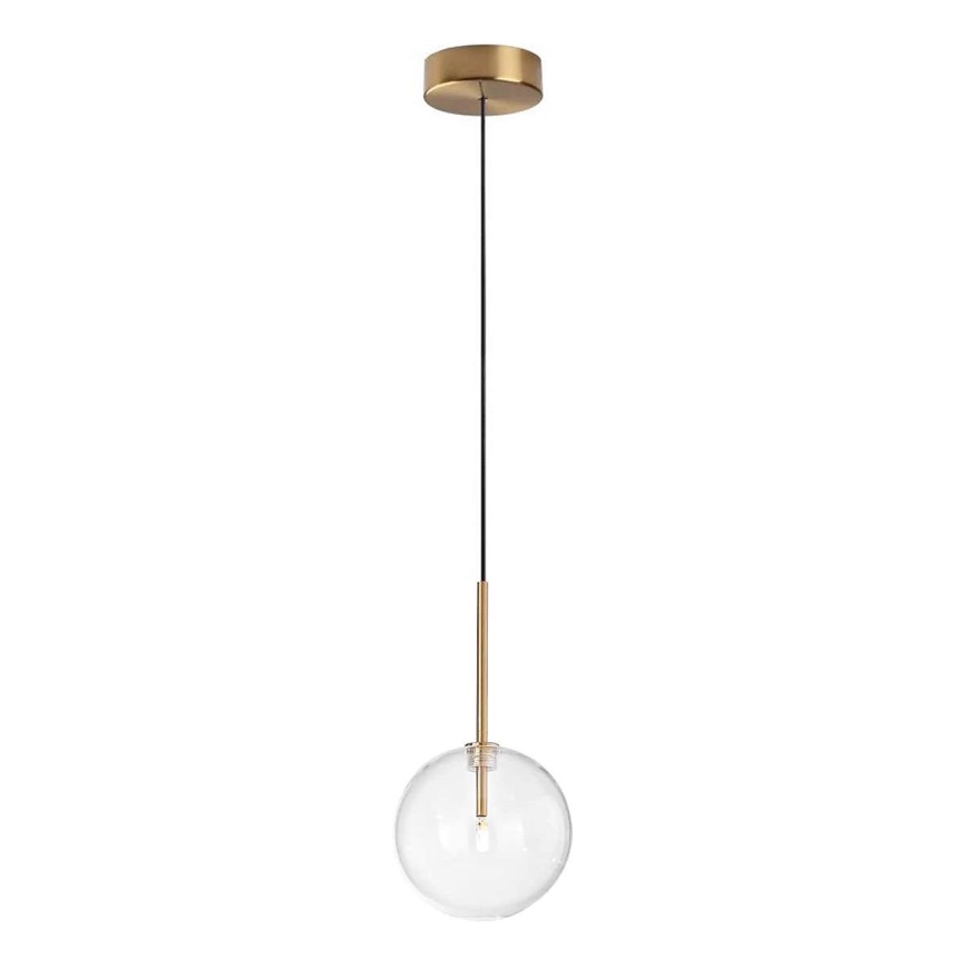 Ideal Lux - LED Chandelier on a string EQUINOXE 1xG4/2W/230V d. 15 cm brass/clear