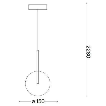Ideal Lux - LED Chandelier on a string EQUINOXE 1xG4/2W/230V d. 15 cm shiny chrome/clear