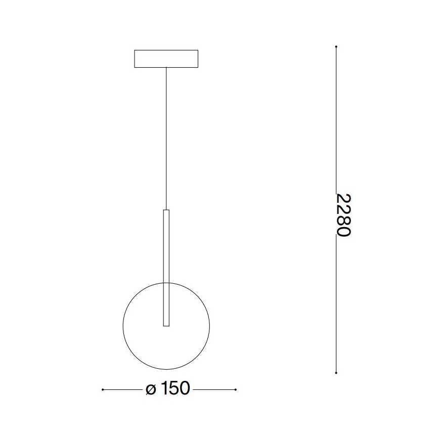Ideal Lux - LED Chandelier on a string EQUINOXE 1xG4/2W/230V d. 15 cm shiny chrome/clear