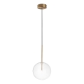 Ideal Lux - LED Chandelier on a string EQUINOXE 1xG4/2W/230V d. 20 cm brass/clear