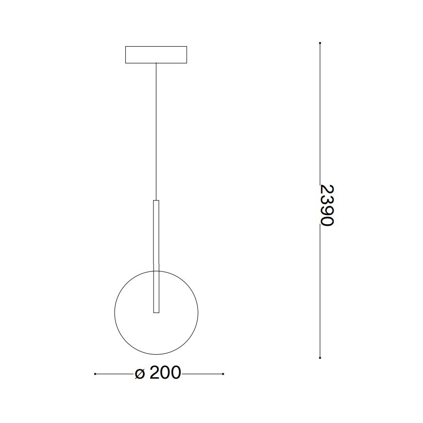 Ideal Lux - LED Chandelier on a string EQUINOXE 1xG4/2W/230V d. 20 cm brass/smoky