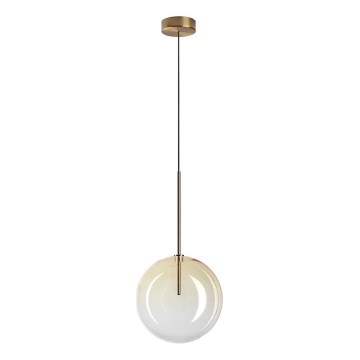 Ideal Lux - LED Chandelier on a string EQUINOXE 1xG4/2W/230V d. 25 cm brass/smoky